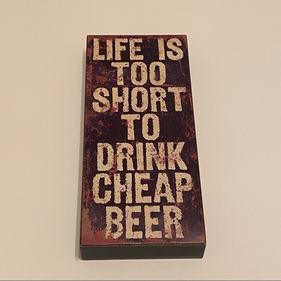 Wooden Decorative Sign Beer Themed - Picture 2 of 12